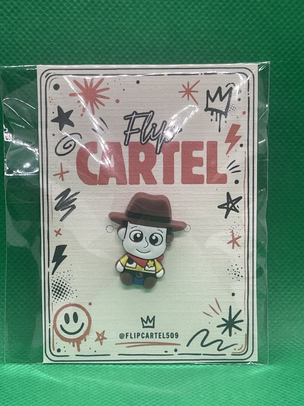 Disney Pixar Toy Story Woody PVC Rubber Hat Pin Backpack Collectible
